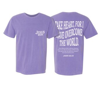 Jesus Won - John 16:33 - Violet
