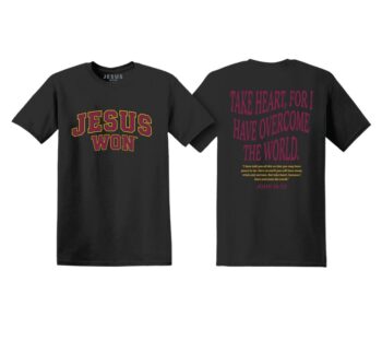 Jesus Won Tee - Maroon & Gold