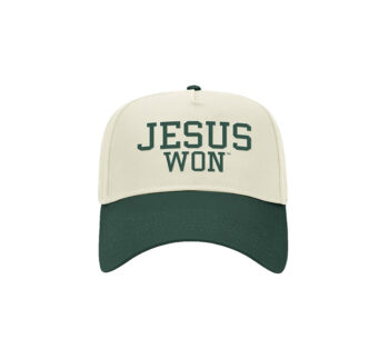 Hat - Natural & Forest Green