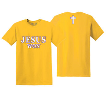 Jesus Won Tee - Gold & Purple