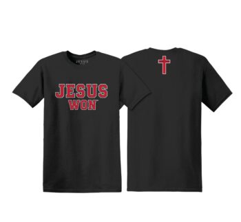 Jesus Won Tee - Black & Red