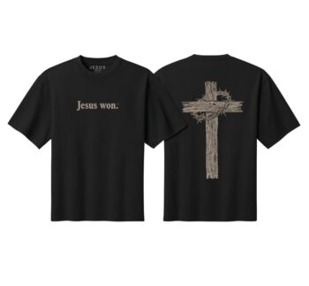 Jesus Won Heavyweight/Oversized Tee - Crown of Thorns
