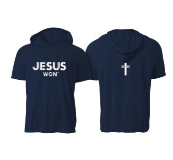 Short Sleeve Hoodie - Pinstripes