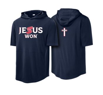 USA Short Sleeve Hoodie - Navy